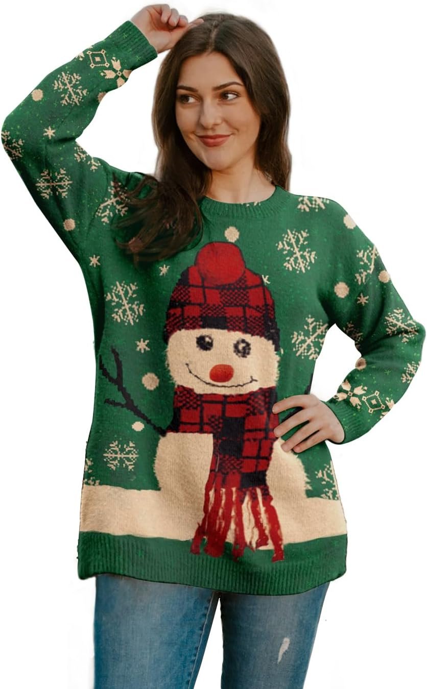 yesno women christmas sweater graphic printed oversized pullover sweaters casual loose knit tops s01 yesno women christmas sweater graphic printed oversized pullover sweaters casual loose knit tops s01