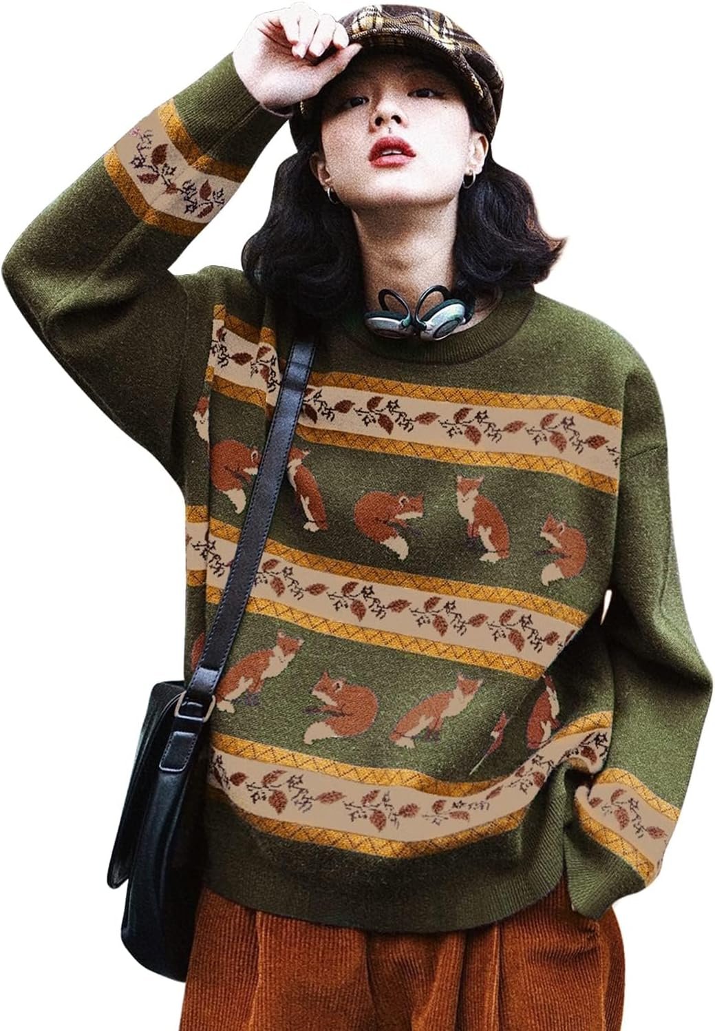 yesno women christmas sweater graphic printed oversized pullover sweaters casual loose knit tops s01 yesno women christmas sweater graphic printed oversized pullover sweaters casual loose knit tops s01