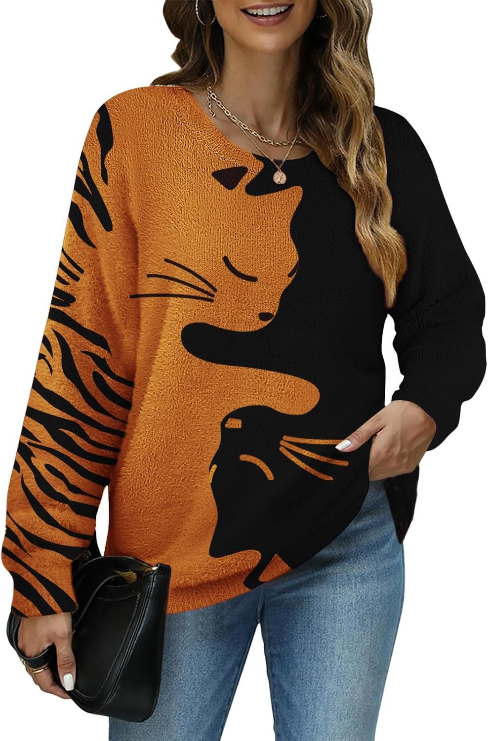 yesno women christmas sweater graphic printed oversized pullover sweaters casual loose knit tops s01 yesno women christmas sweater graphic printed oversized pullover sweaters casual loose knit tops s01